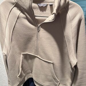 Danskin Women's Beige Half-Zip Hoodie